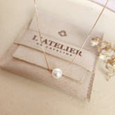 Collar Perla Pasante - Colección Acero
